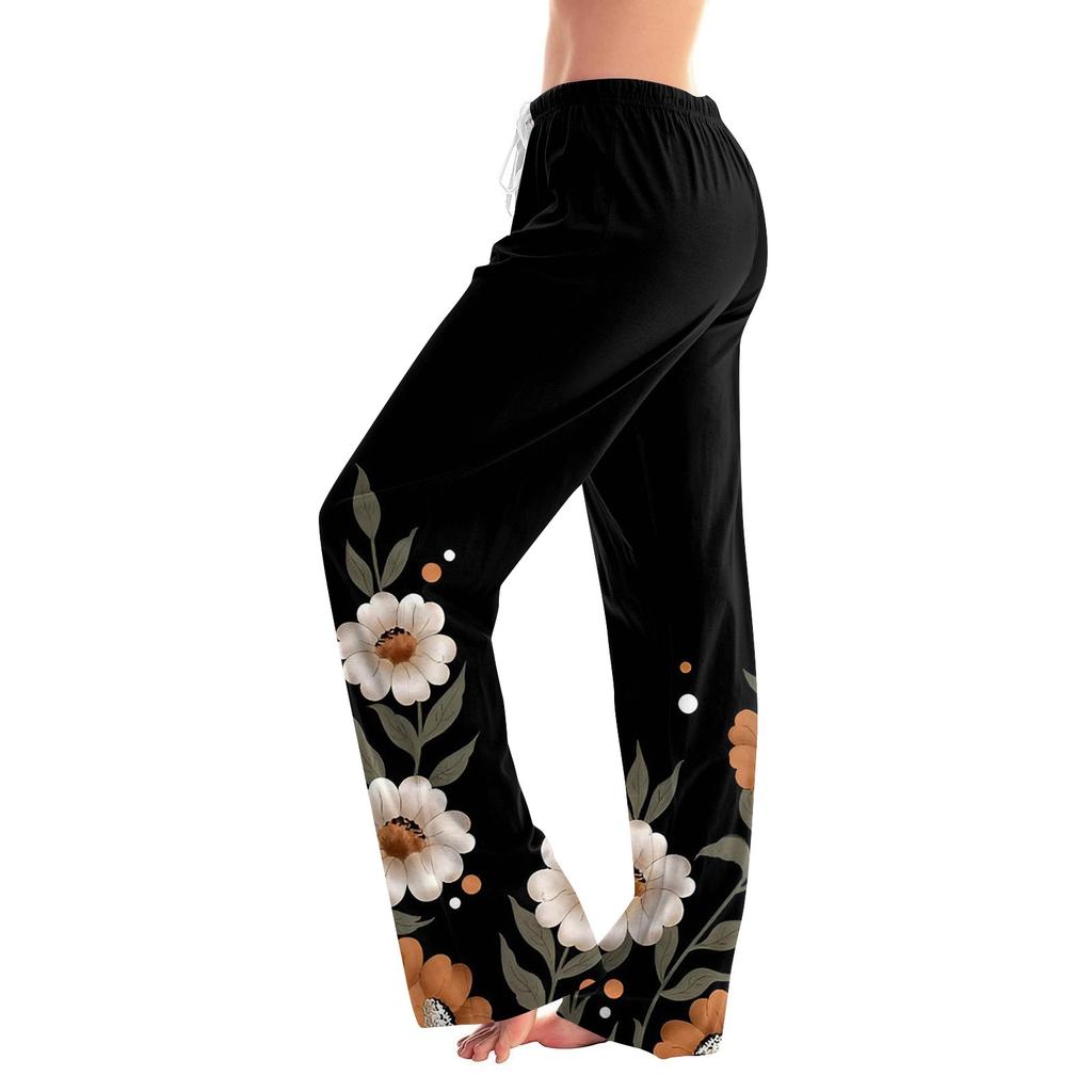 Women's Allover Printed Home Pants Sleeping Pajama Pants Long Pants Pajama Pants Yoga Pants