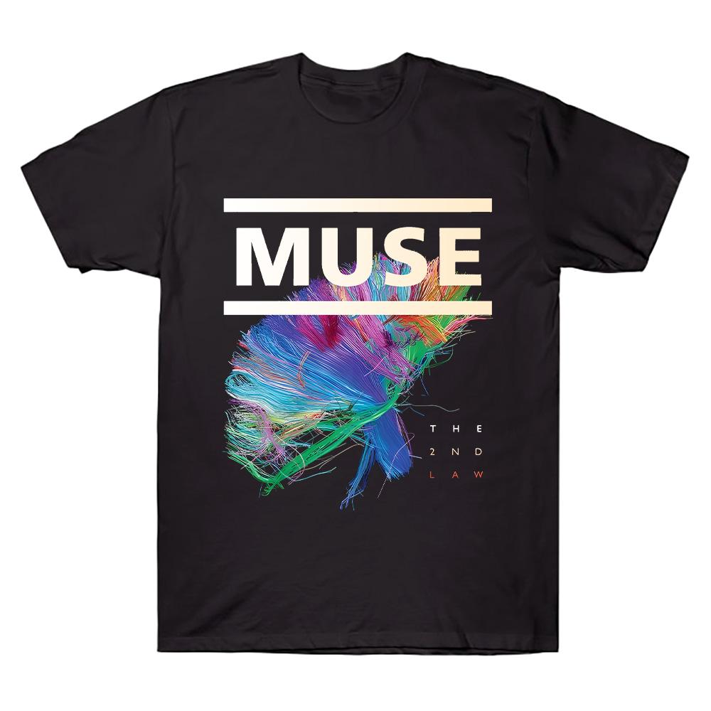 Muse The 2nd Law T-Shirt Rock Band Muse High Quality Cotton Clothing Unisex High Street Tops Summer Gothic Streetwear