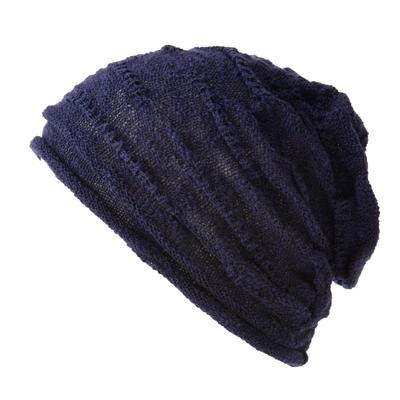 TUYU Cotton Mesh Loose Watch Knit One Size Fits Navy [Casual Box] Hat, Unisex, All,