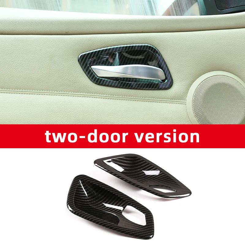 4 Bucăți Textură Fibra de Carbon Capac Ornament Bol Mâner Interior Ușă Potrivit pentru BMW Seria 3 E90 2005 2006 2007 2008 2009 2010 2011 2012