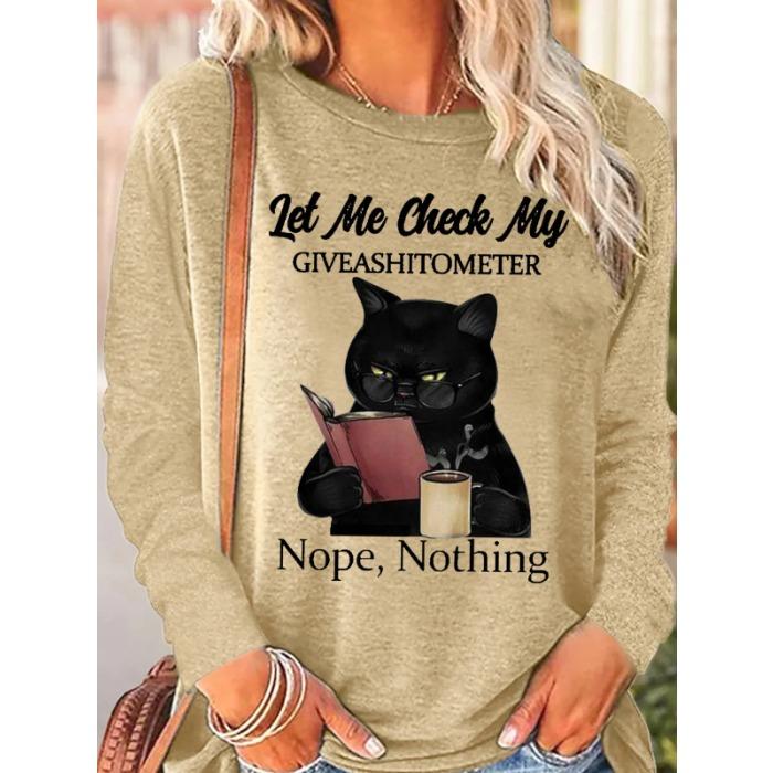 Round Neck 3D Printed Animal Pattern Top Fashionable Casual Long Sleeved Women's T-shirts