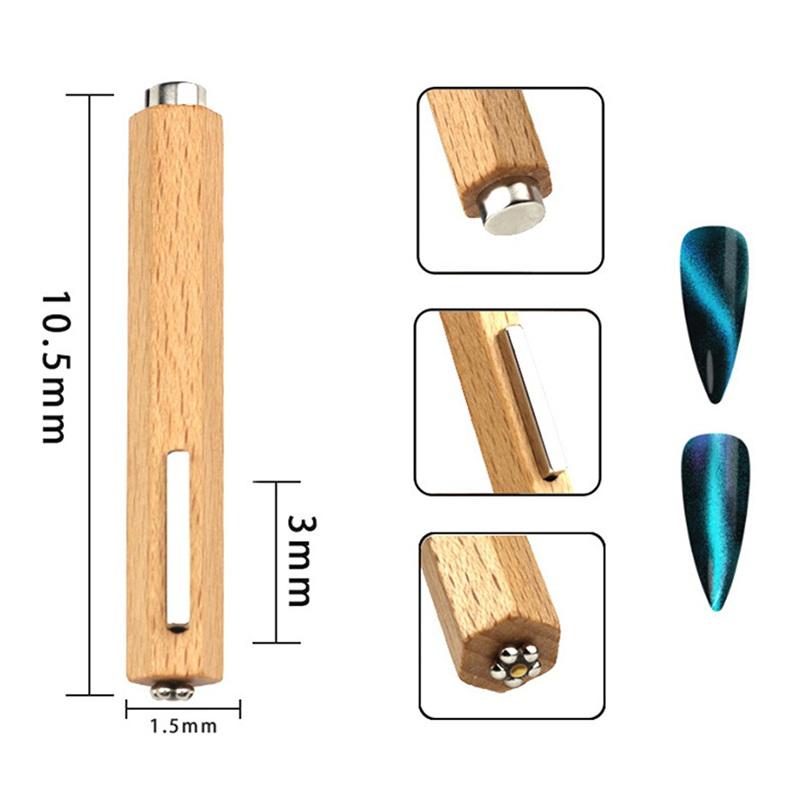Herzförmiges Katzenaugen-Magnetset Präzisions-Magnetnagelstift für UV-Gel-Politur Herzförmige Katzenaugen-Magnete Stifte Set