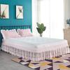 18 Inch Drop Lace Bed Skirts Wrap Around Ruffled  Wrap Around Elastic Bed Skirts Without Bed Surface Twin Full Queen King Size