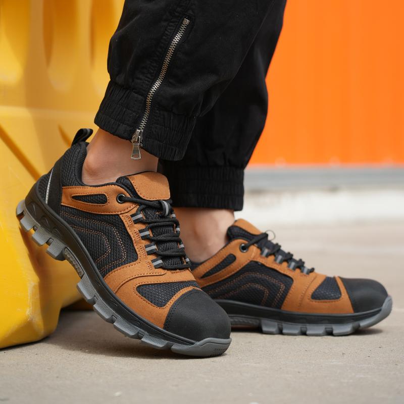 Fashion Steel Toe Safety Shoes For Men Anti Scalding Anti Smashing Wrok Safety Boots And Anti Puncture Protective Male Footwear