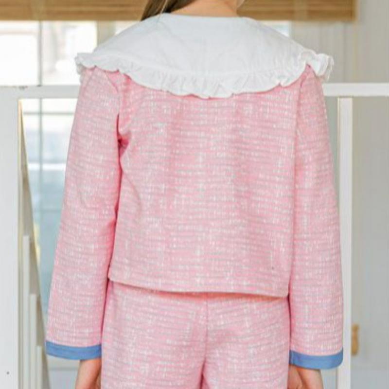 Olivan Olivan Canna Tweed Jacket  Pink 