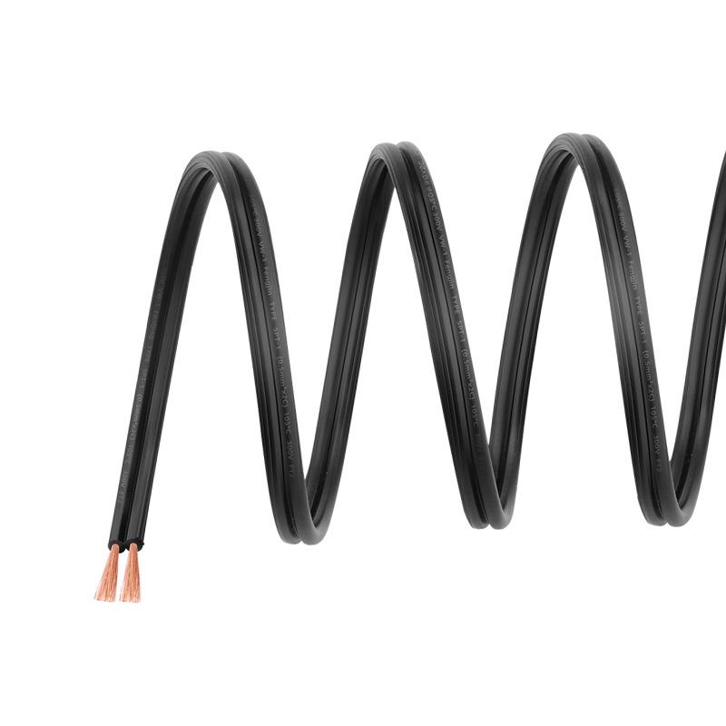SPT Electronic & Lighting Wire Extension: Black Parallel Stranded Automotive Cord