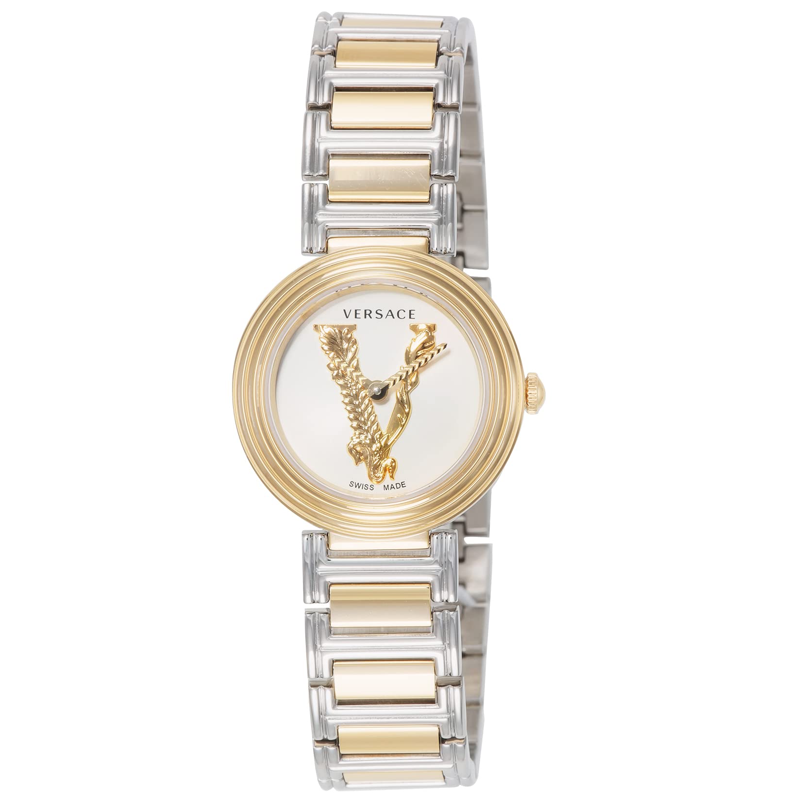 

Watch Virtus Mini Venus Mini Dial Stainless Steel Sapphire Glass Quartz Quartz 28MM Swiss Watch VET300721 Gold [Versace] Silver/White Women s [Used] золотий