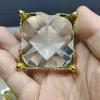KIRINVEDA Feng Shui Glass Crystal Pyramid with Stand Amethyst Energy Generator Decorative Showpiece for Positive Energy