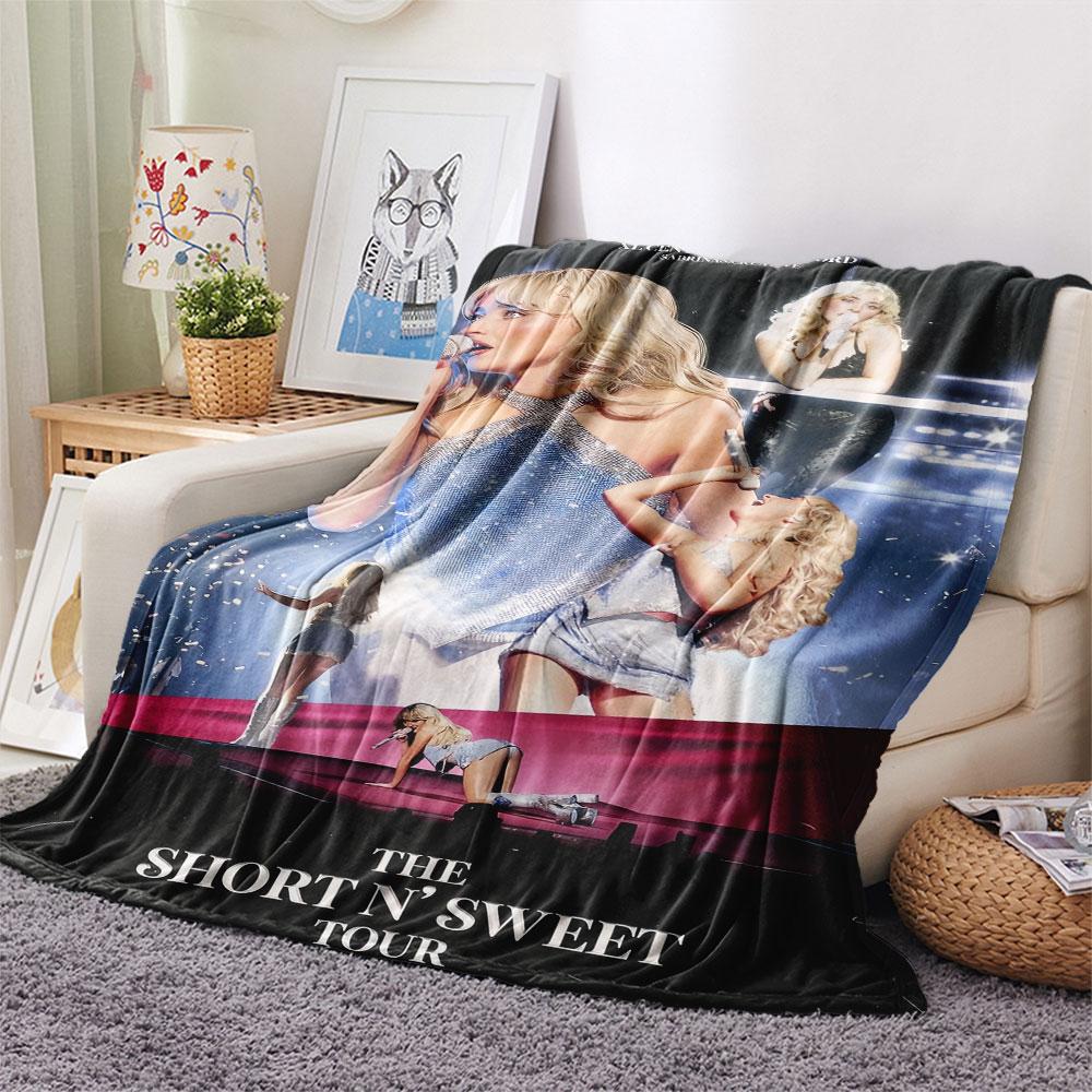 1PC Sabrina Carpenter Soul Blanket, High quality Comfortable for All Seasons, Home Decor, Warmth and Comfort