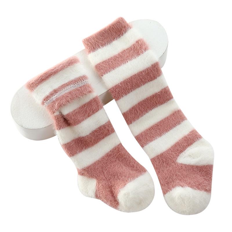 Infant Mink Velvet Thickened Socks: Cozy Mid-Calf Leg Warmers for Boys & Girls, Perfect for Autumn & Winter