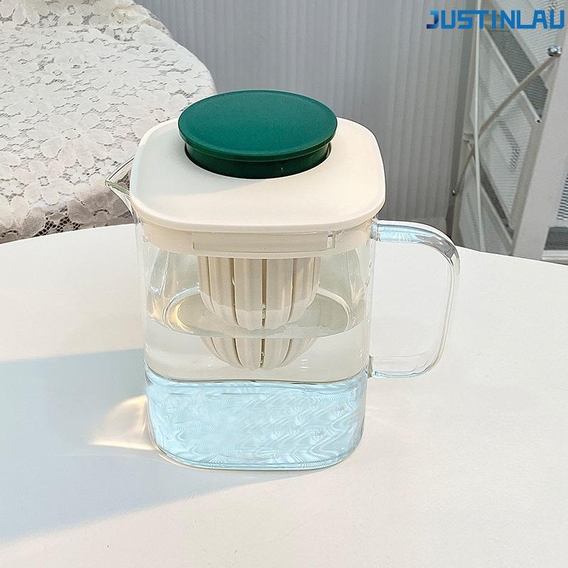 

High Glass Borosilicate Tea Cup Women s Tea Separation High Temperature Resistant Filtration Tea Pot Flower Tea Pot 801-900ml зелёный
