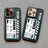 Hot Air Ticket Travel New York London Paris Label Phone Case for iPhone X XS XR 11 12 13 14 15 Pro Max 7 8 Plus Black Soft Cover