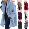 Dámský šálový límec Fleece kabát Elegantní směs kabátů Dlouhý kabát Svrchní oděvy Bundy
