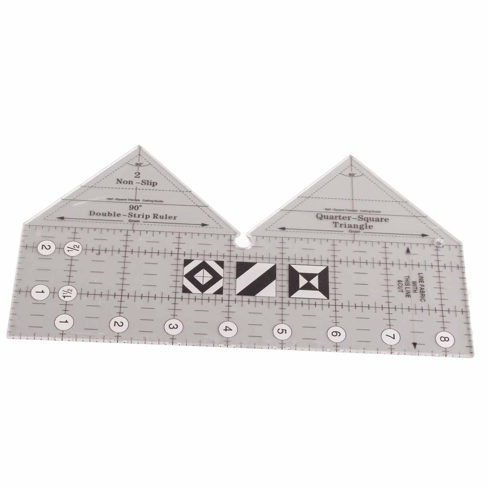 

Линейка Сетки 45 60 90 Градусов Двойная Полоска Линейка Прозрачный Акрил Нескользящая Направляющая для Резки Четверть Треугольника для Шитья 90 degrees