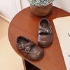 [Spring Girls Red Leather Shoes Soft Sole Princess Shoes Vintage Princess Shoes for Toddlers and Kids]