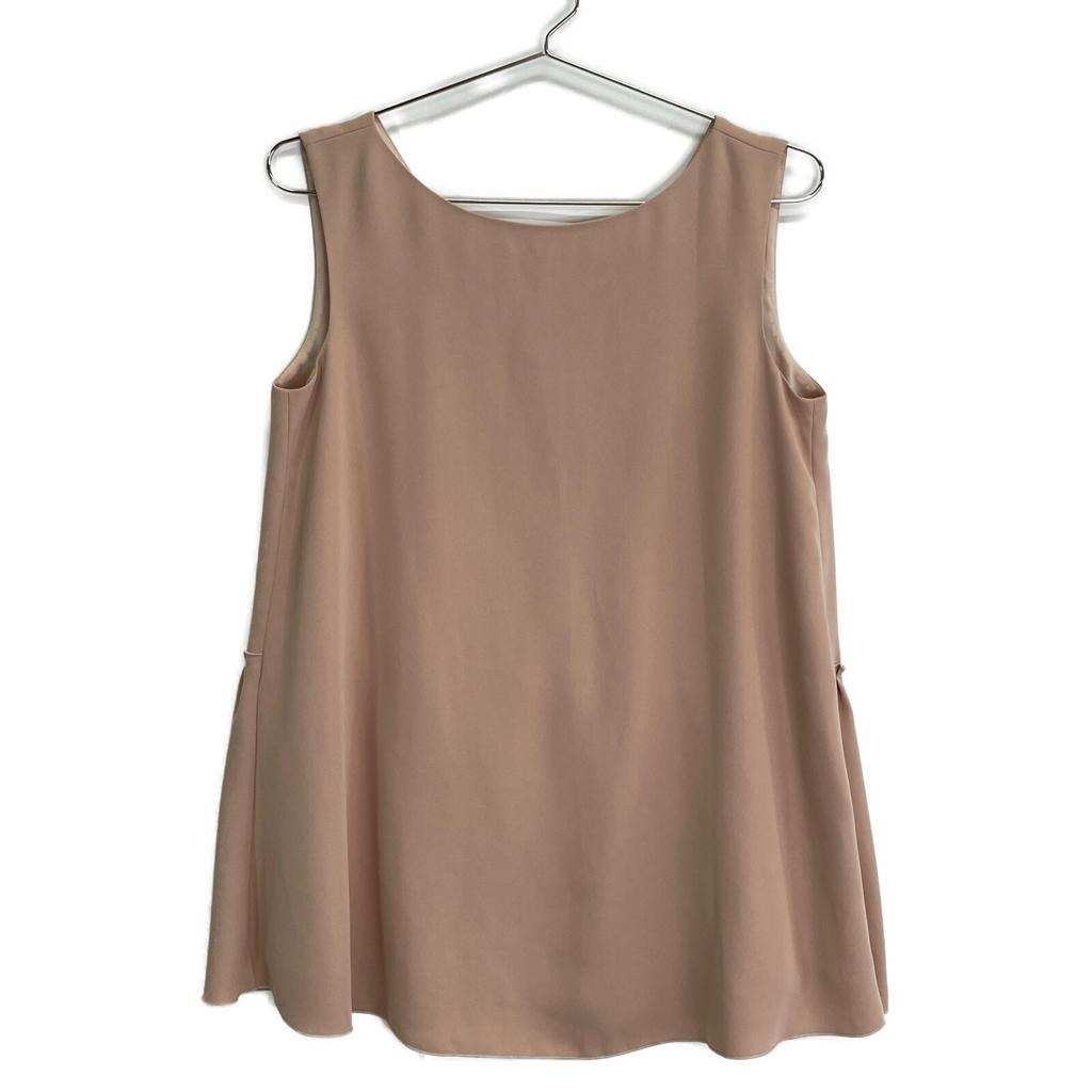 FOXEY NEW YORK 38664 Pink Polyester Back Tuck Blouse Terracotta Sleeveless Blouse tops 38 pinkUsed
