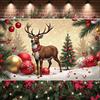 Christmas Ornament Red Ornaments Christmas Banner Reindeer Banner Reindeer Design Christmas Decor For Festive Display New Year