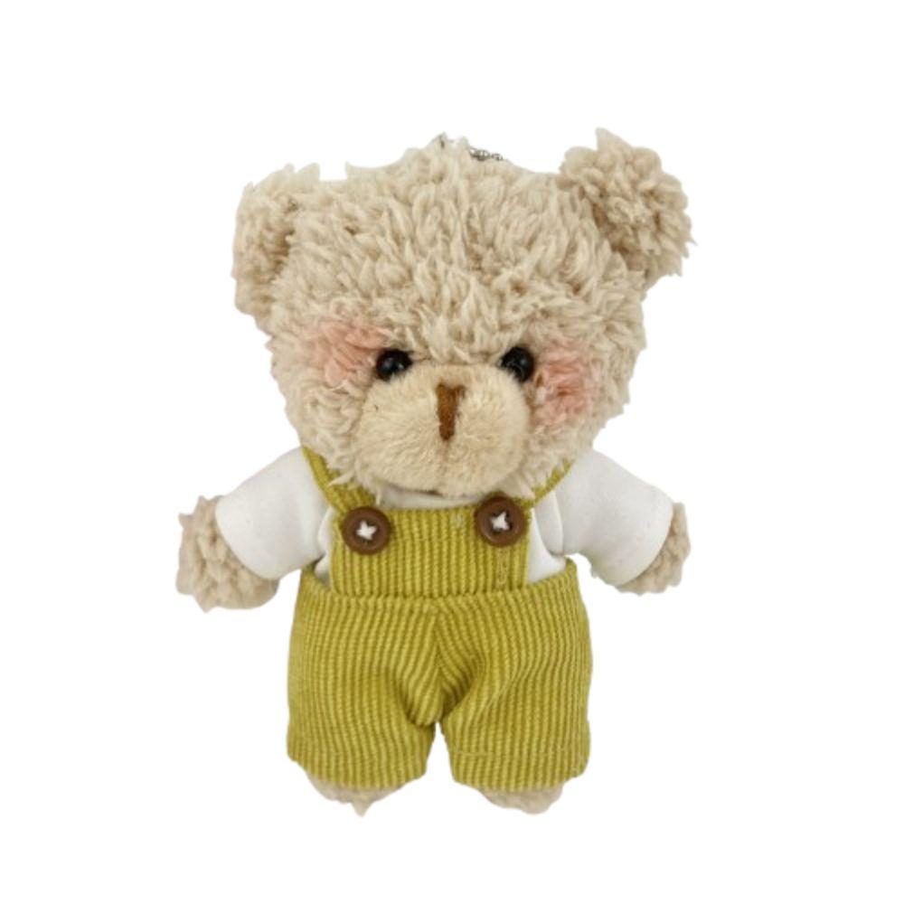 Kawaii Cute Cartoon Little Bear Keychain Soft Stuffed Wear Clothes Bear Little Bear 12cm Creative Keychain Couple