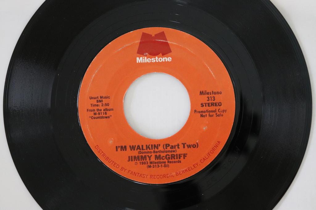 7inch Record JIMMY MCGRIFF - I'm Walkin' (Part Two) 313 Milestone 1983 US Soul/Funk Used