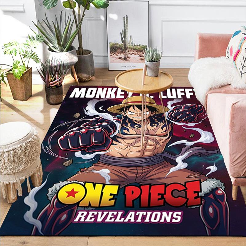 Soft Area Rug with Nordic Cartoon Anime Art Non-slip Washable Design, Perfect for Living Room Bedroom Kitchen-THWTHW