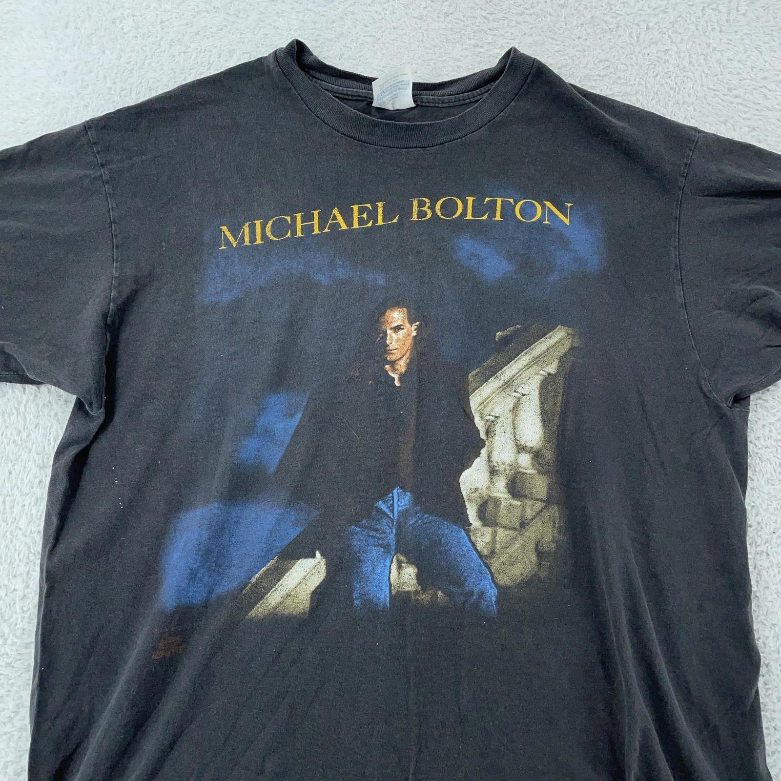 Vintage Michael Bolton Concert T-Shirt Large Time Love & Tenderness Tour USA 90s XL