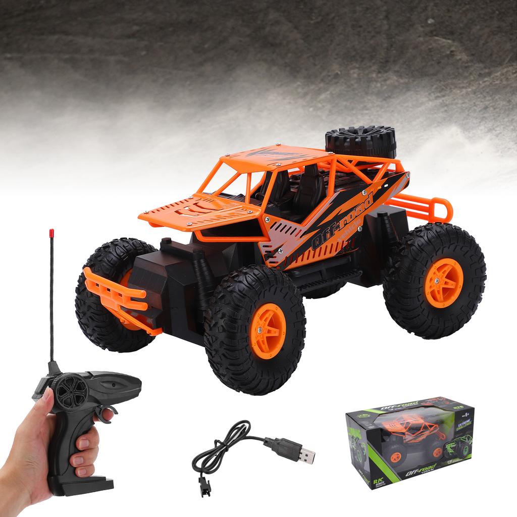2.4G 1:16 Alloy Climlbing Car Remote Control OffLoad Model Car Children Electric Car Toy(Orange )