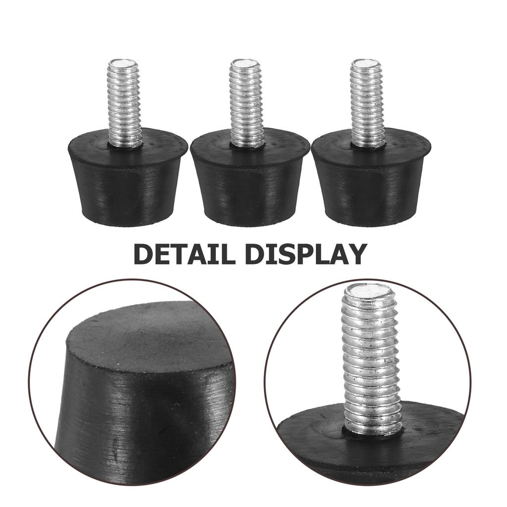 12pcs Leveling Feet Adjustable Rubber Furniture Levelers With M6 Screws Leg Leveler For Table Chair Cabinet Sofa Floor Protector