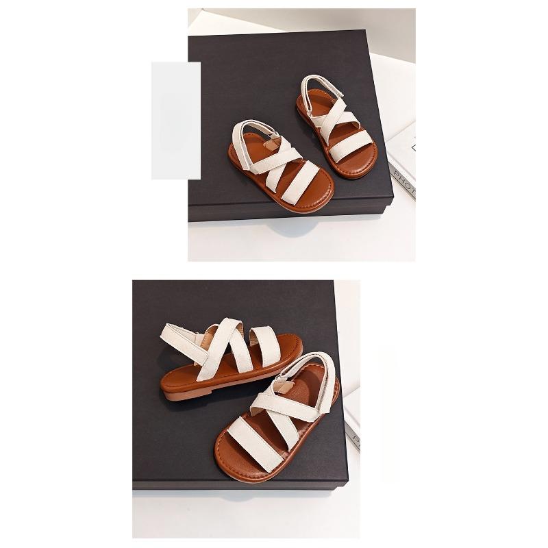 Artistic Retro Girls' Beach Sandals for Toddlers & Youth Simple Soft-Sole Princess Shoes for Babies Fashion Kids Shoes