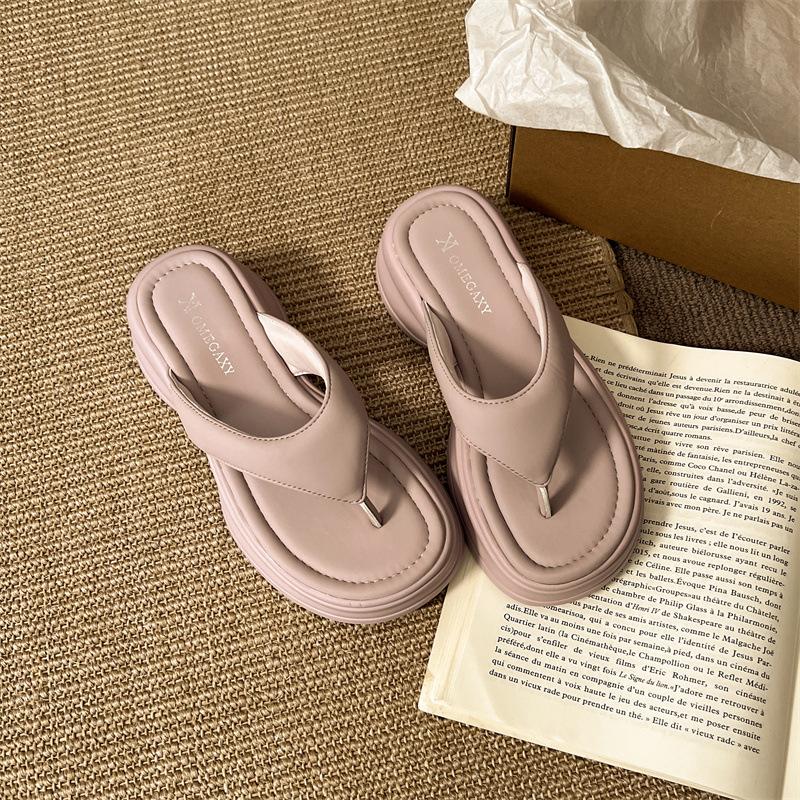 

Fashion Comfortable Women s Flip Flops Sandals Summer New Korean Style Size 35-40 Beach Slippers Vocation Slip-On PU Leather Shoes 40 фиолетовый