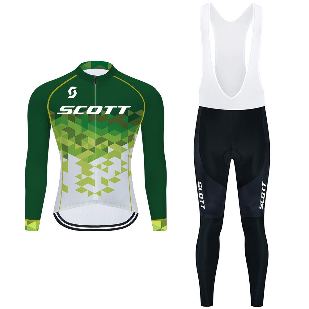 2026 Autumn Breathable Cycling Suit Autumn and Winter Cycling Suit Long Sleeve Strap Suit Mountain Road Bike