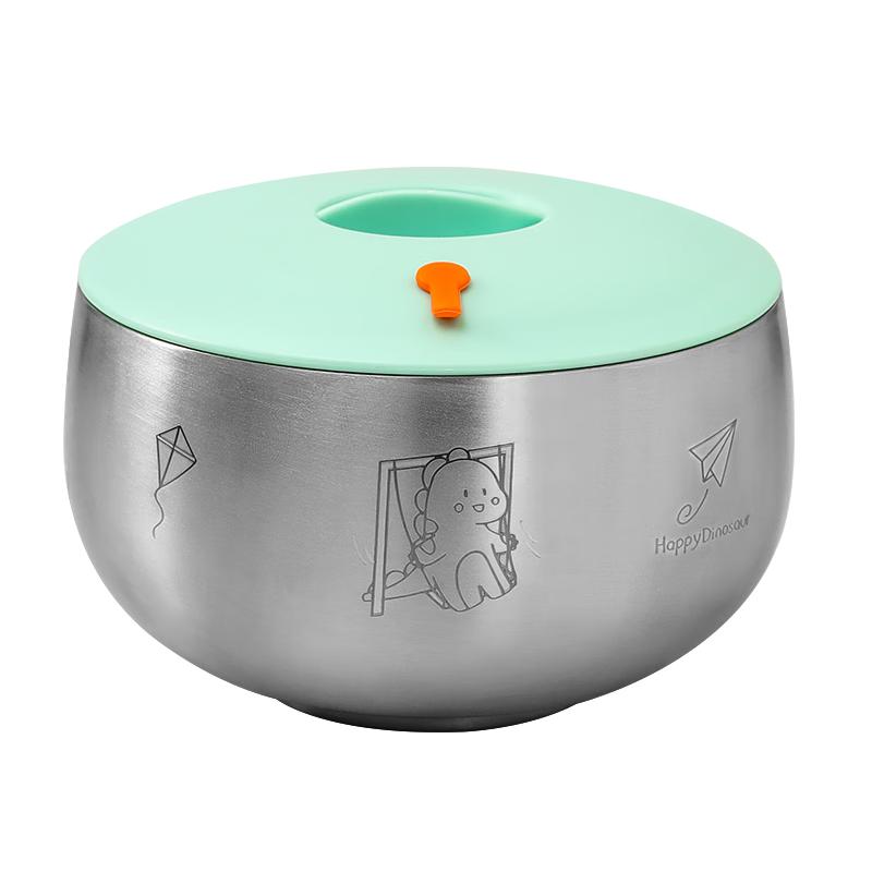 MAXCOOK 316L Stainless Steel Insulated Bowl with Lid