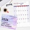2026 Wall Calendar - Large Print Calendar 2026, 12 Monthly Calendar, Jan. 2026 - Dec. 2026, 14.6 x 22.8 In (Open), 2026 Calendar with Big Numbers,