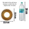 1 Pcs Round Spiral Shape Fiber Wall Mirror with Acrylic Golden Aesthetic Frame with Hook for Hanging