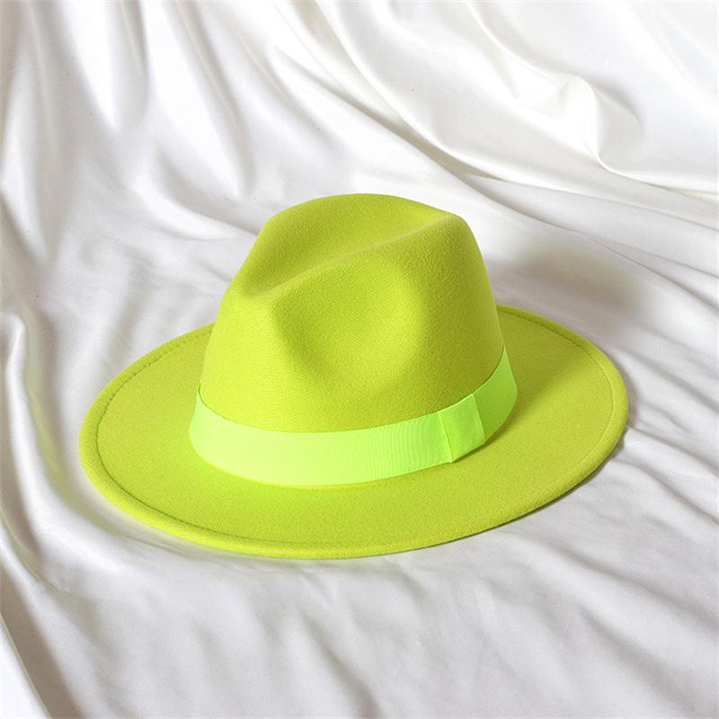 Skórzany Różowy Kapelusz Fedora z Szerokim Rondem Jazzowy Kapelusz Jesień/Zima Klasyczny Elegancki Kapelusz Panama Kapelusz Dżentelmena Sombrero