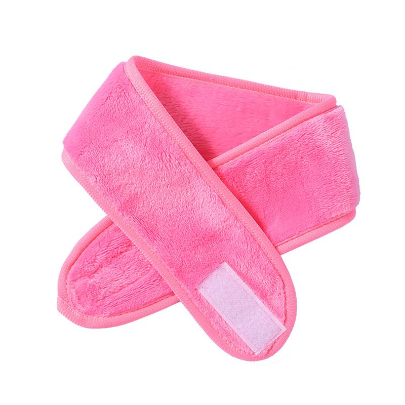 Flannel Headband Double Sided Stretchy Solid Color Head Wrap Hair Bands With Magic Stickers (9 X