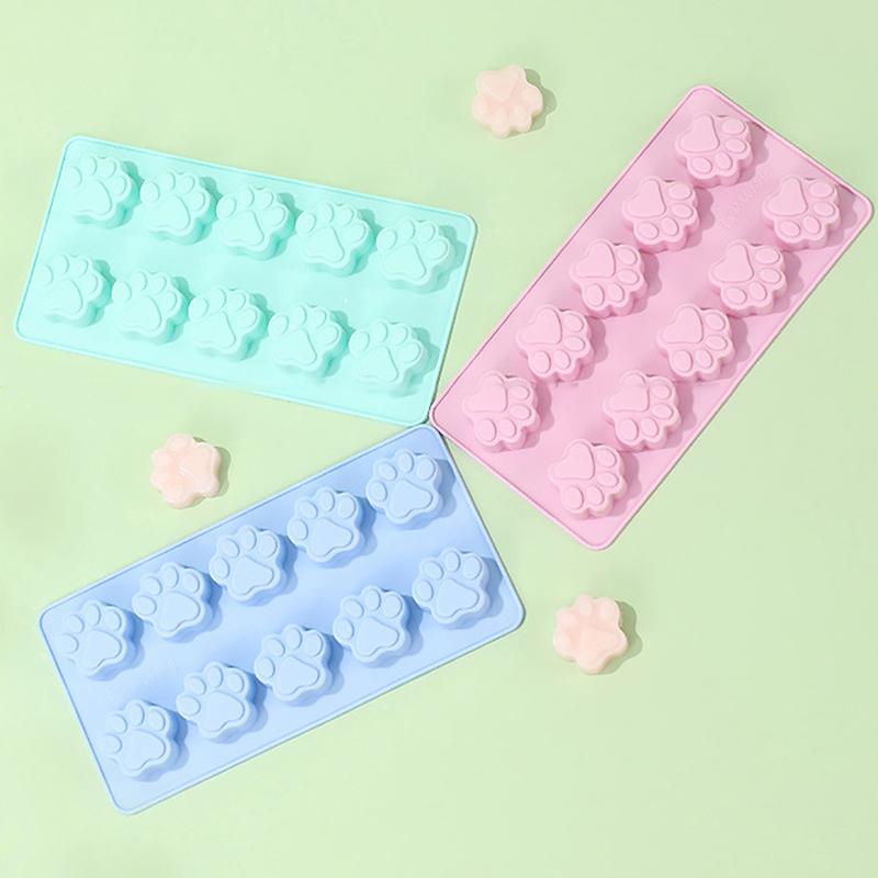 Diy Silicone Dog Cat Animal Paw Pet Print Baking Mold Reusable Dog Footprint Silicone Mold Cake Molds Baking Accessories