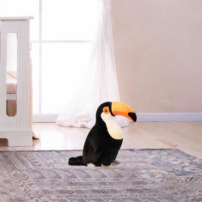 Brinquedo Tucano Figura de Animais Tropicais Boneca Pássaro Macia Fofa Decorativa para Casa 30cm para Adolescentes Família