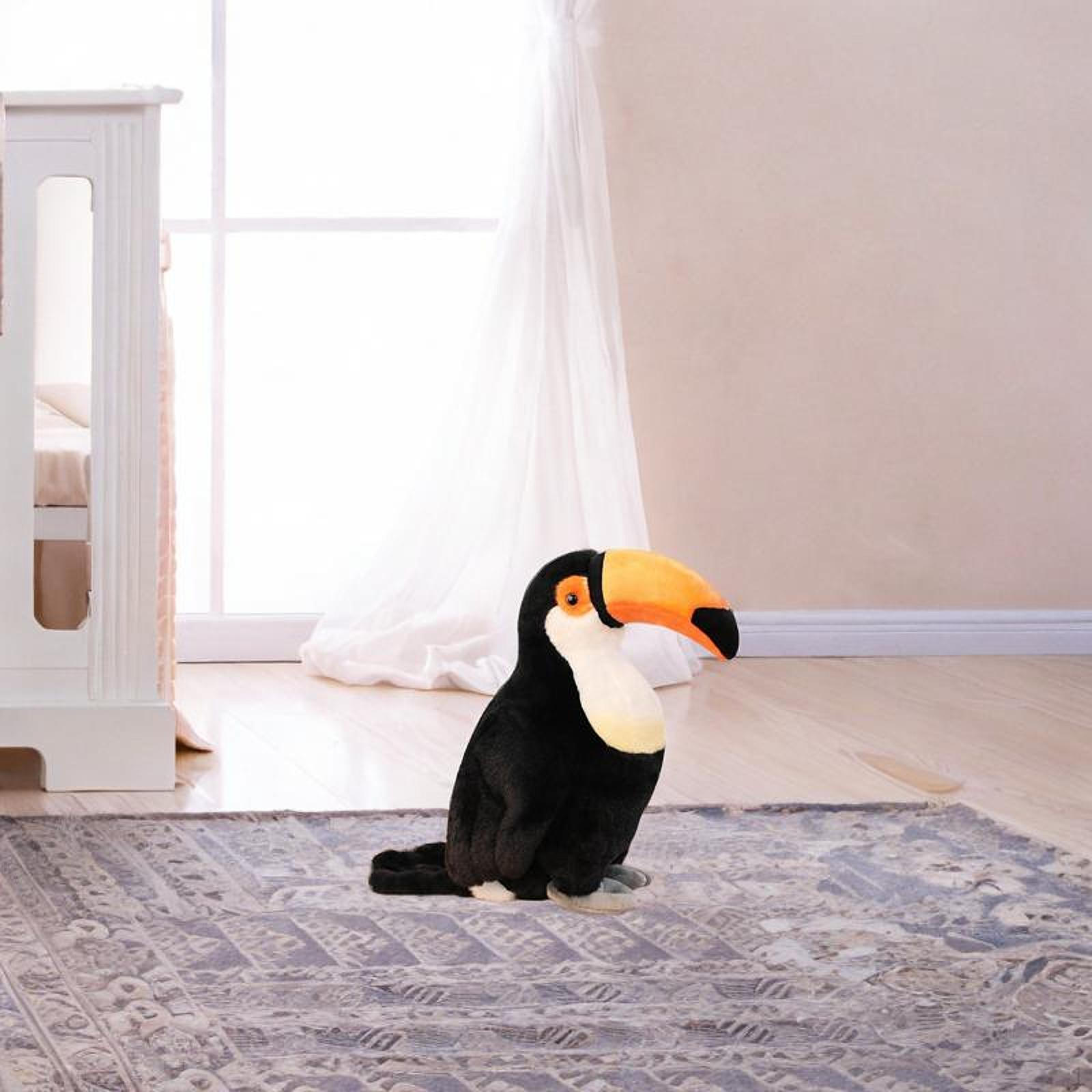 

Toucan Toy Tropical Animals Figure Soft Cute Home Decorative Bird Doll 30cm for Teens Family