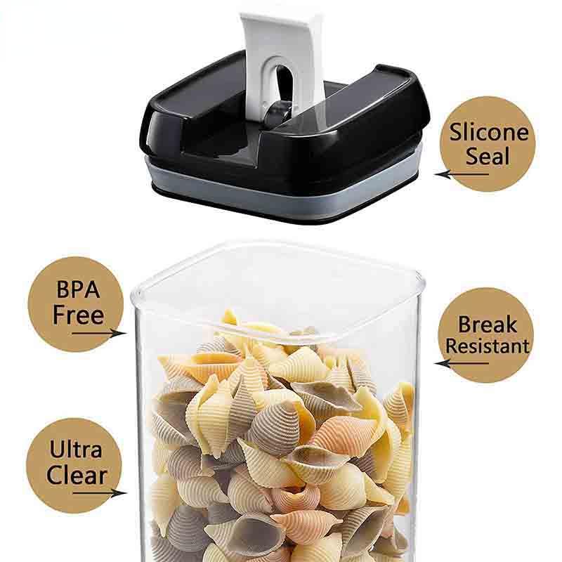 Fiyobo Airtight Food Storage Container Set 7 Pieces BPA Free Plastic Kitchen Organization and Storage