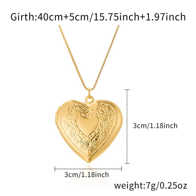 1PC Love Heart DIY Photoframe Openable Necklace Charm Vintage Necklace Pendant Photo Picture Locket Carved Heart