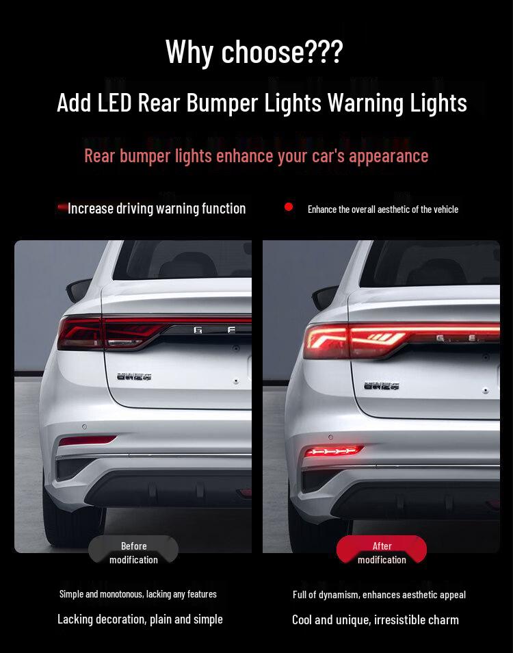 Geely 2022 Emgrand Liuguang Rear LED Bumper Brake Light for Proton S70 Modification