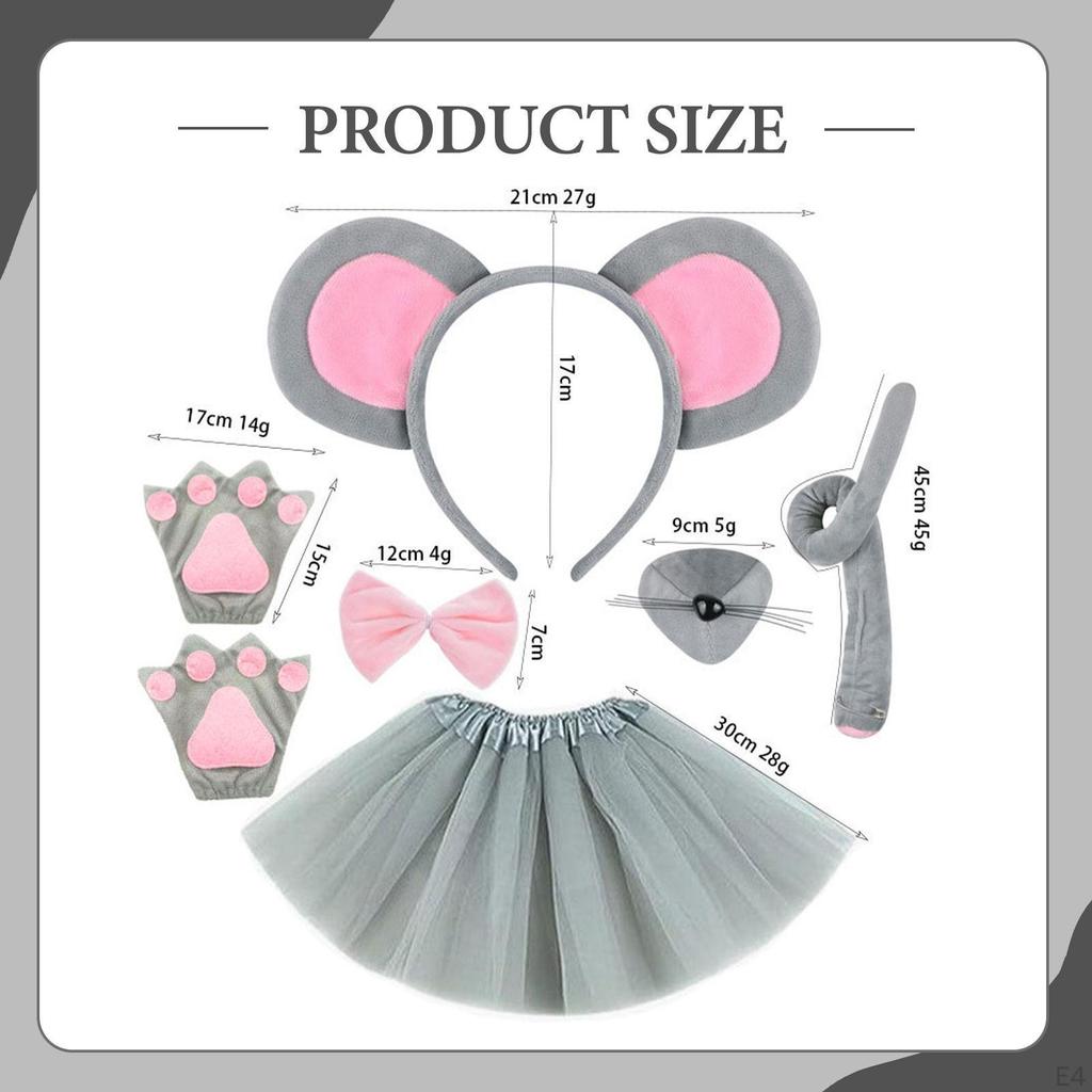 Cute Mouses Ears Headband Children Headdress for Halloween Party Prop Birthday