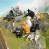 Cross-Border Mini Pet Cat Simulation Model: Orange, Fat, British Shorthair, Farm Cats Decoration Ornament