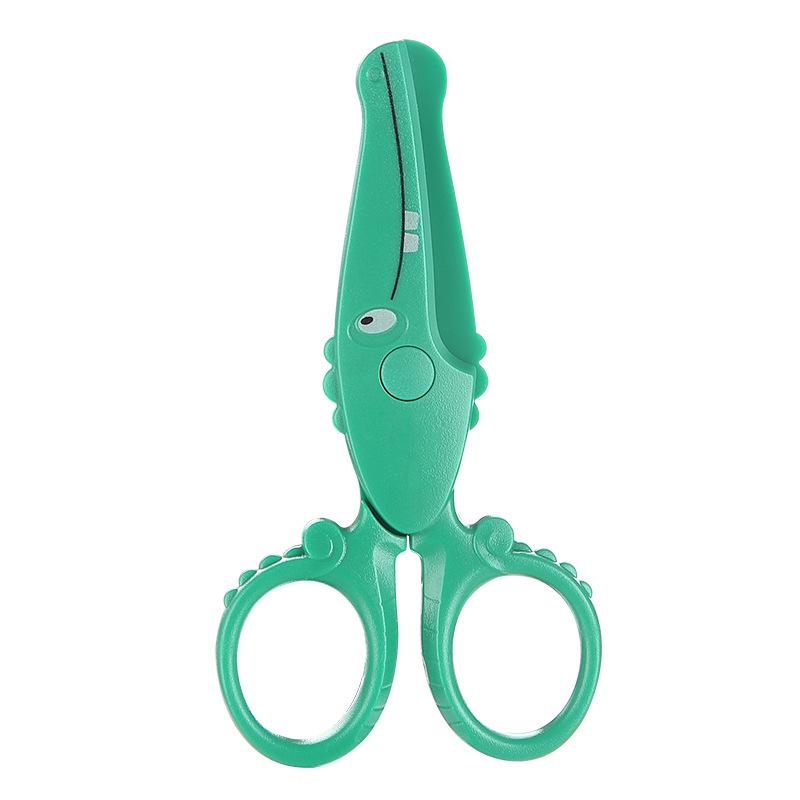 1Pc Cute Cartoon Animal Children's Plastic Scissors Safety Non-metal Blade Handmade Paper Cutter Kindergarten School Supplies