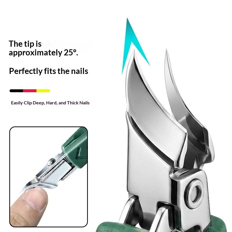 Nail Clippers High Precision Ultra Sharp Pointed Nose High-End Angled Mouth Fine Cutters for Delicate Nail Trimming