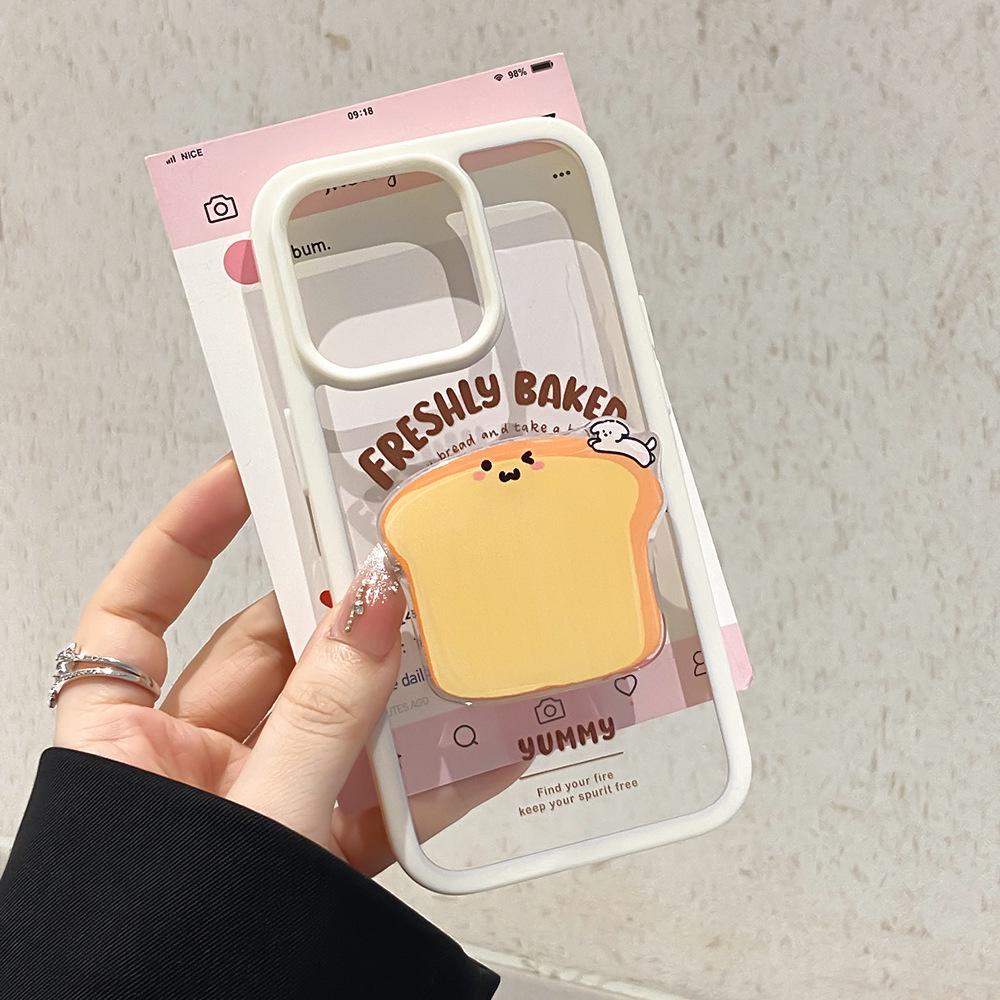 Transparent Protective Case for iPhone 14 - Apple 16/17 Promax Toast Stand Edition