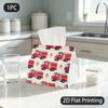 1pc Fire Tissue Box with Firefighter-Themed Tissues - Machine Washable Suitable for Bedroom,, Room Decor, 2D Flat Printing, Tissue Dispenser for Emerg