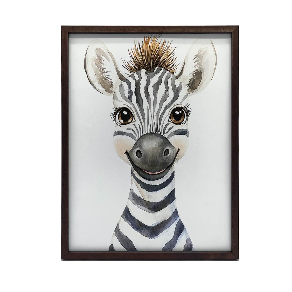 Plakat Wesoła Zebra Plakat Wesoła Zebra, 30X40 Cm, Rama Aluminiowa Czarna, Papier Matowy 230 Gsm