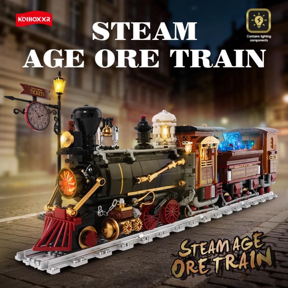 Linyi Toy Unisex High-Quality 1402Pcs High-Quality Steampunk High-Quality Train High-Quality Building Collection Kit - High-Quality Mechanical High-Quality Steam