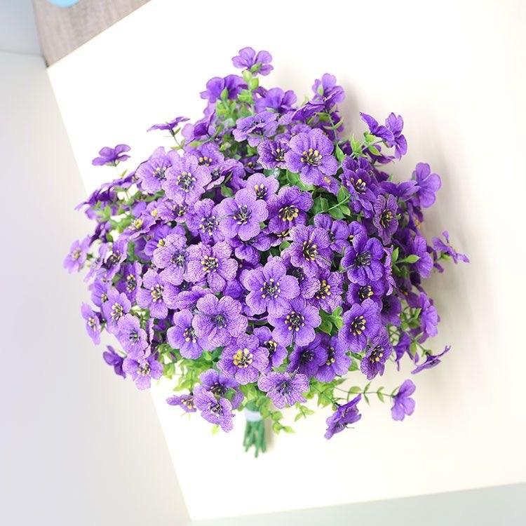 35 Mesh Eucalyptus Violet Mock Bouquet Home Dress Up Photography Props Wedding Camping Decoration